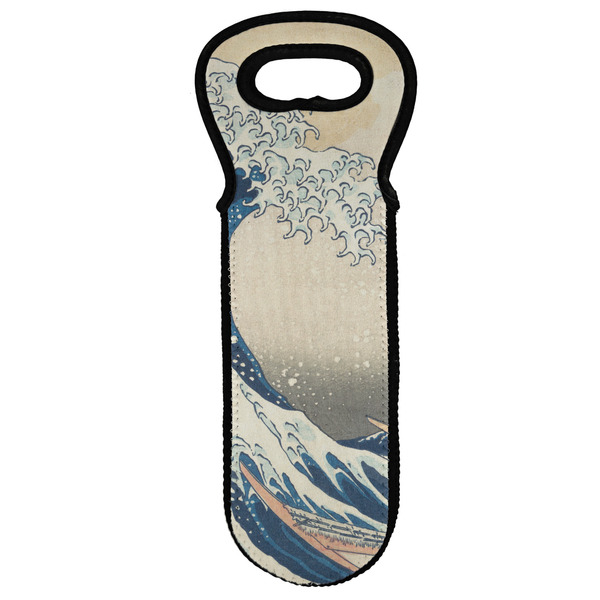 Custom Great Wave off Kanagawa Wine Tote Bag