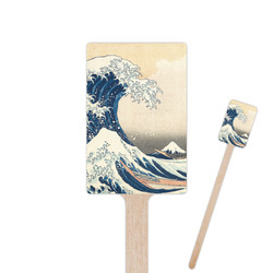 Great Wave off Kanagawa 6.25" Rectangle Wooden Stir Sticks - Single Sided