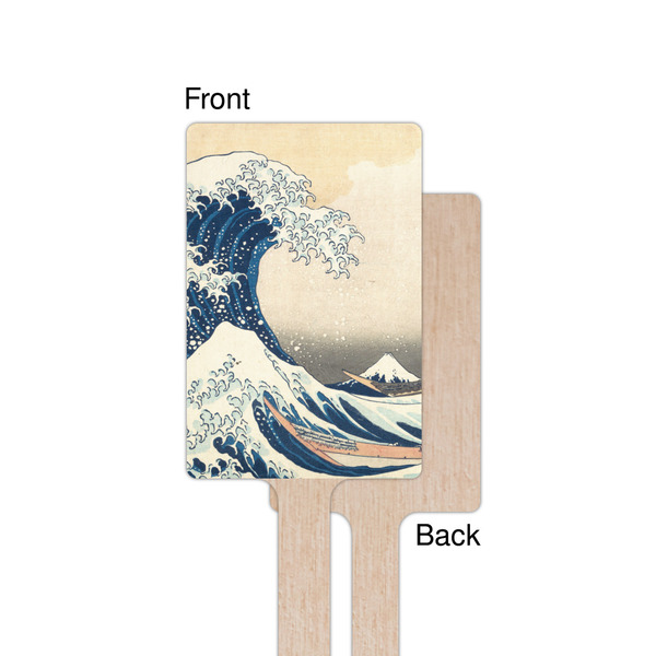 Great Wave off Kanagawa Wooden 6.25" Stir Stick - Rectangular - Single - Front & Back