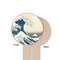 Great Wave off Kanagawa Wooden 6" Food Pick - Round - Single Sided - Front & Back