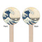 Great Wave off Kanagawa Wooden 6" Stir Stick - Round - Double Sided - Front & Back