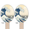 Great Wave off Kanagawa Wooden Food Pick - Oval - Double Sided - Front & Back