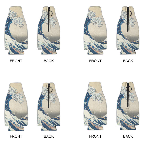 Great Wave off Kanagawa Zipper Bottle Cooler - Set of 4 - APPROVAL