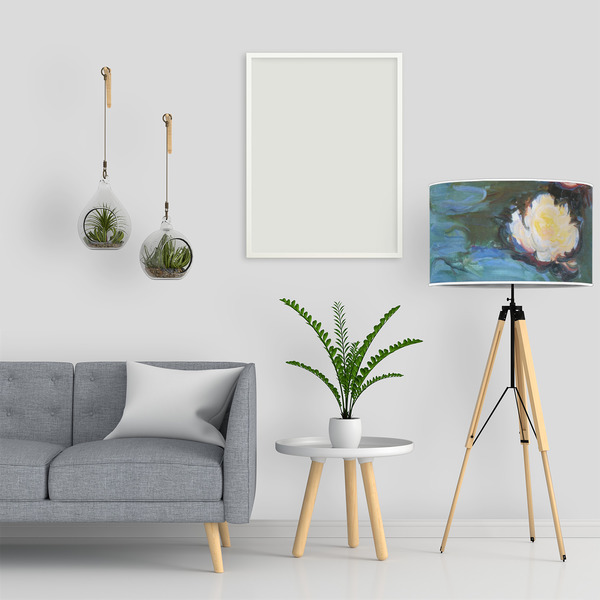 Water Lilies #2 12" Drum Lampshade - LIFESTYLE