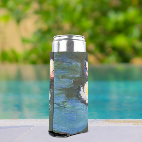 Water Lilies #2 Can Cooler - Tall 12oz - In Context