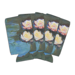 Water Lilies #2 Can Cooler (16 oz) - Set of 4
