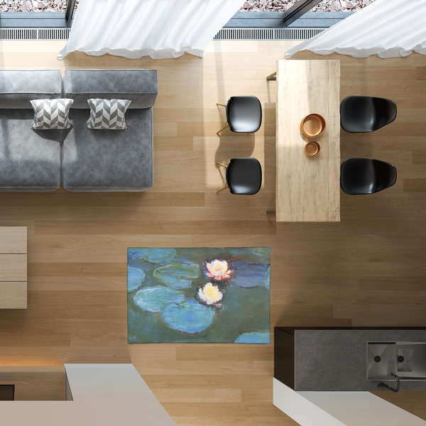 Water Lilies #2 2'x3' Indoor Area Rugs - IN CONTEXT