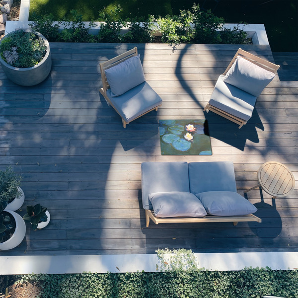 Water Lilies #2 2'x3' Patio Rug - In Context