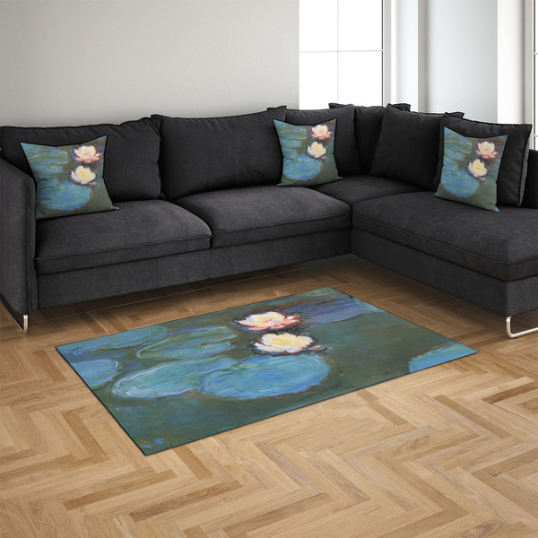 Water Lilies #2 4'x6' Indoor Area Rugs - IN CONTEXT