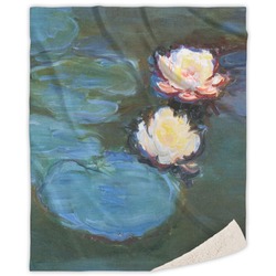 Water Lilies #2 Sherpa Throw Blanket