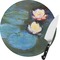 Water Lilies #2 8 Inch Small Glass Cutting Board