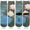 Water Lilies #2 Adult Crew Socks - Double Pair - Front and Back - Apvl