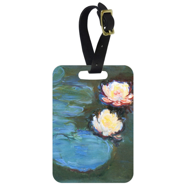 Custom Water Lilies #2 Metal Luggage Tag