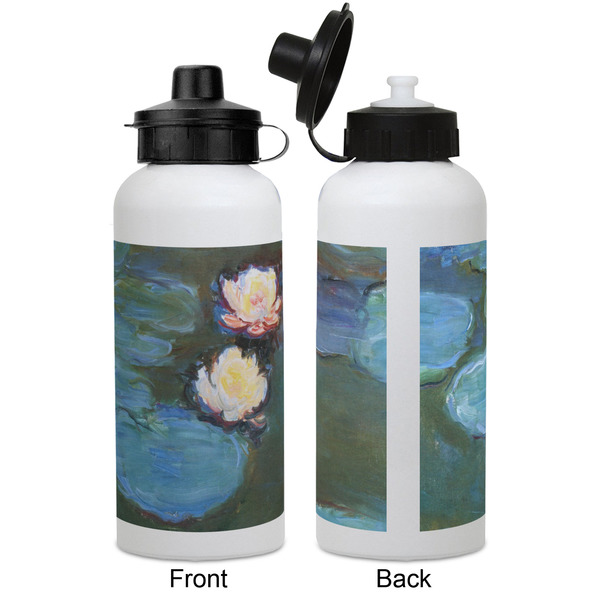 Water Lilies #2 Aluminum Water Bottle - White APPROVAL