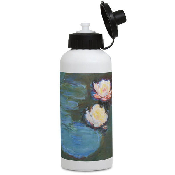 Custom Water Lilies #2 Water Bottles - Aluminum - 20 oz - White