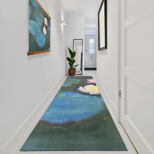 Water Lilies #2 Area Rug Sizes - In Context (vertical)