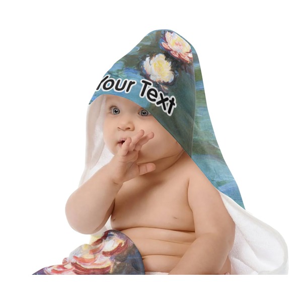 Water Lilies #2 Baby Hooded Towel on Child