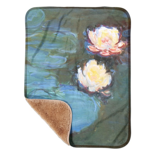 Custom Water Lilies #2 Sherpa Baby Blanket - 30" x 40"