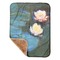 Water Lilies #2 Baby Sherpa Blanket - Corner Showing Soft