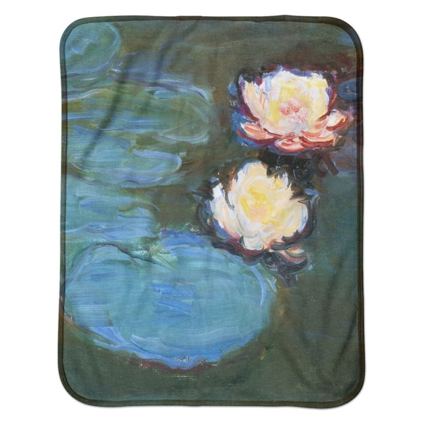 Water Lilies #2 Baby Sherpa Blanket - Flat