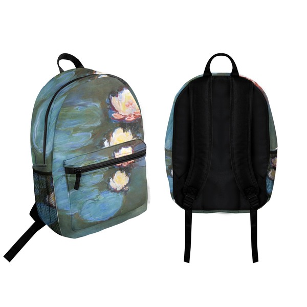 Water Lilies #2 Backpack front and back - Apvl