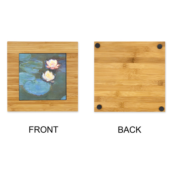 Water Lilies #2 Bamboo Trivet with 6" Tile - APPROVAL