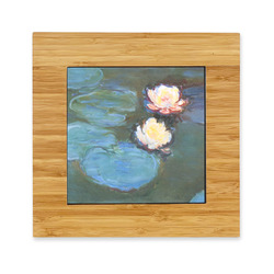 Water Lilies #2 Bamboo Trivet with Ceramic Tile Insert