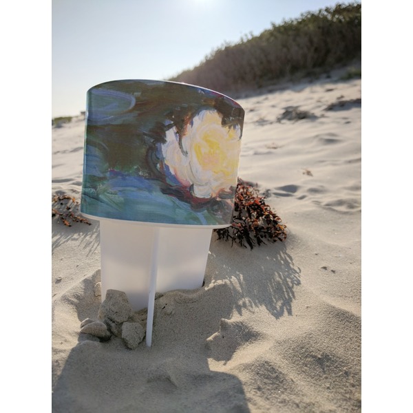 Water Lilies #2 Beach Spiker white on beach with sand