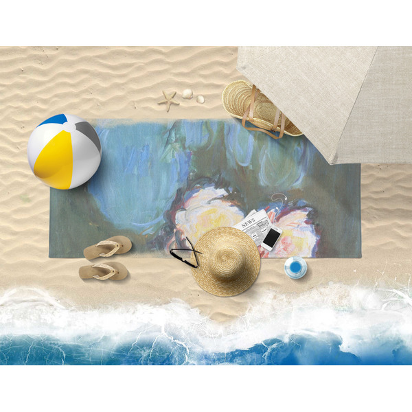 Water Lilies #2 Beach Towel Lifestyle