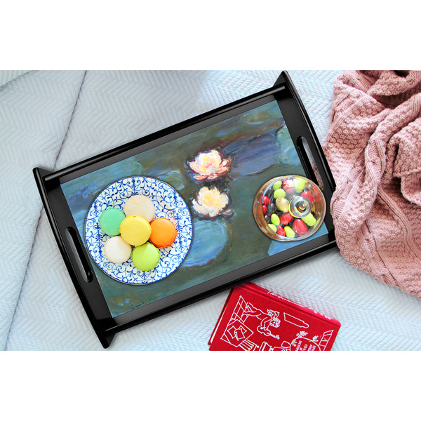 Water Lilies #2 Black Tray - Lifestyle (UPDATED)