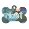 Water Lilies #2 Bone Shaped Dog ID Tag - Large - Front
