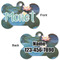Water Lilies #2 Bone Shaped Dog Tag - Front & Back