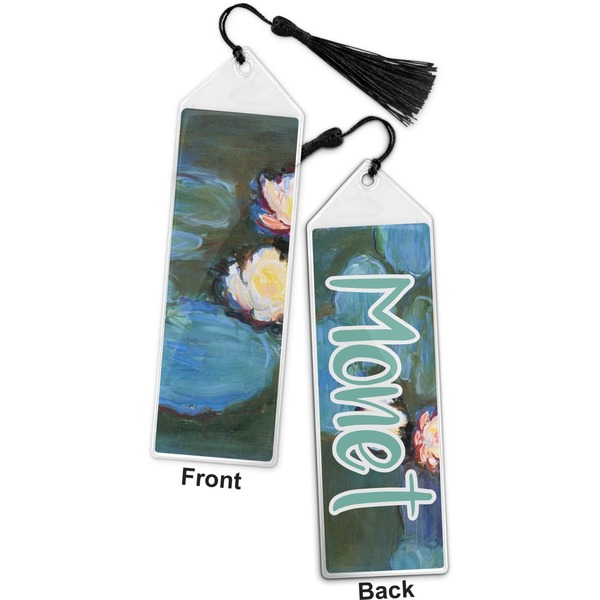 Water Lilies #2 Bookmark with tassel - Front and Back