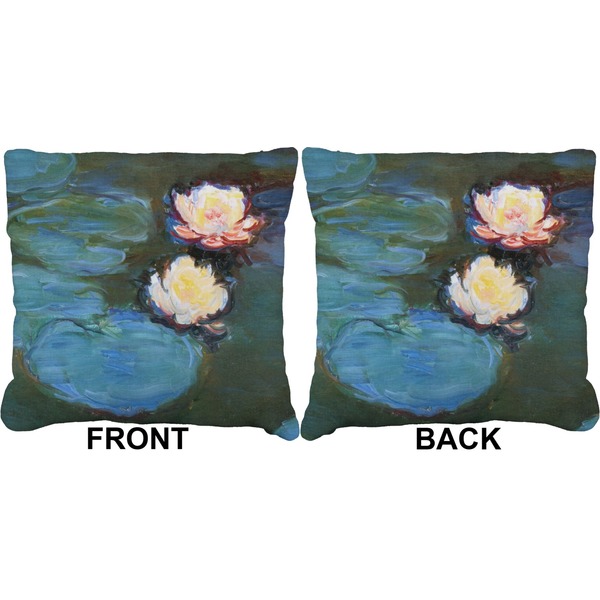 Water Lilies #2 Burlap Pillow Approval