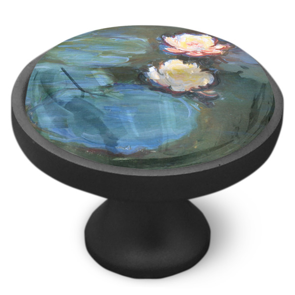 Water Lilies #2 Cabinet Knob - Black - Side