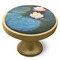 Water Lilies #2 Cabinet Knob - Gold - Side