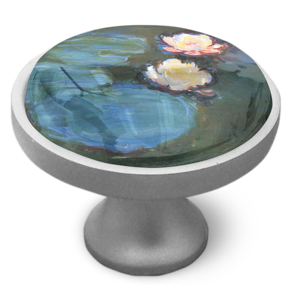 Water Lilies #2 Cabinet Knob - Nickel - Side