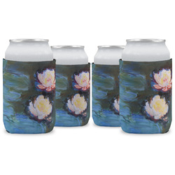 Water Lilies #2 Can Cooler (12 oz) - Set of 4