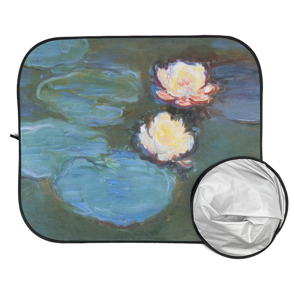 Water Lilies #2 Car Sun Shades - FOLDED & UNFOLDED