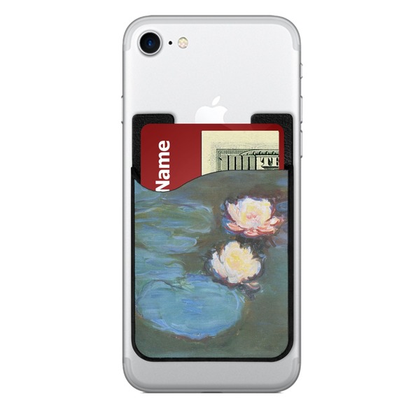 Custom Water Lilies #2 2-in-1 Cell Phone Credit Card Holder & Screen Cleaner
