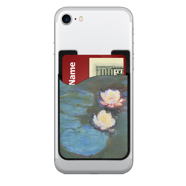 Custom Water Lilies #2 2-in-1 Cell Phone Credit Card Holder & Screen Cleaner