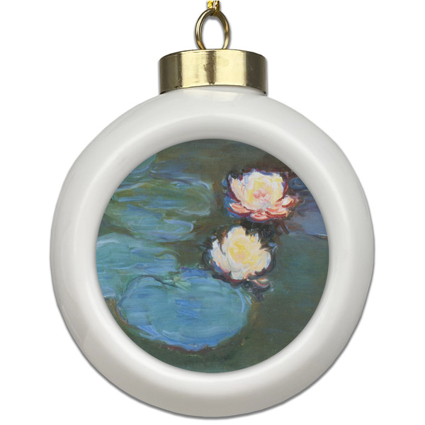 Custom Water Lilies #2 Ceramic Ball Ornament