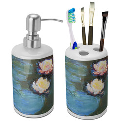 Water Lilies #2 Ceramic Bathroom Accessories Set