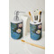 Water Lilies #2 Ceramic Bathroom Accessories - LIFESTYLE (toothbrush holder & soap dispenser)