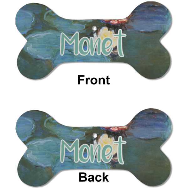 Water Lilies #2 Ceramic Flat Ornament - Bone Front & Back (APPROVAL)