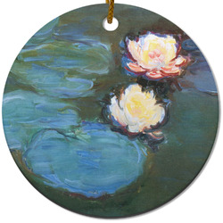 Water Lilies #2 Round Ceramic Ornament