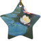 Water Lilies #2 Ceramic Flat Ornament - Star (Front)