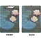 Water Lilies #2 Clipboard (Letter) (Front + Back)