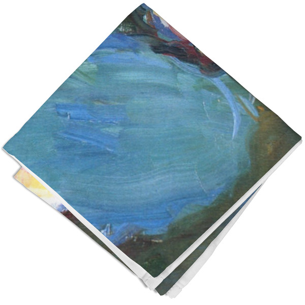 Water Lilies #2 Cloth Napkins - Personalized Lunch (Folded Four Corners)