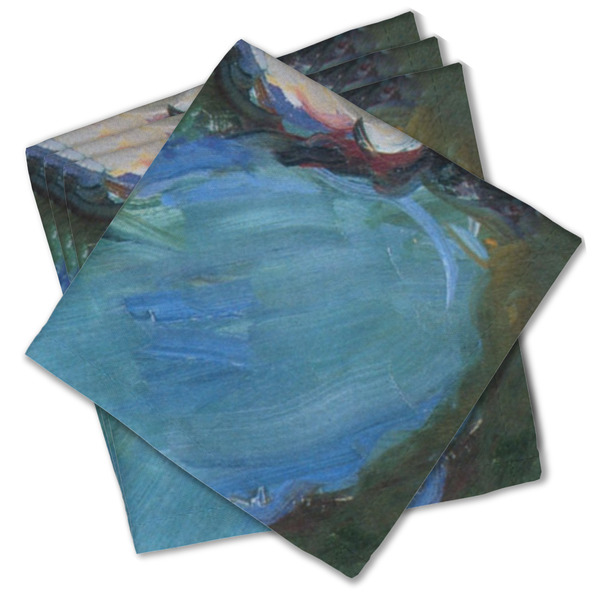 Custom Water Lilies #2 Cloth Cocktail Napkins - Set of 4